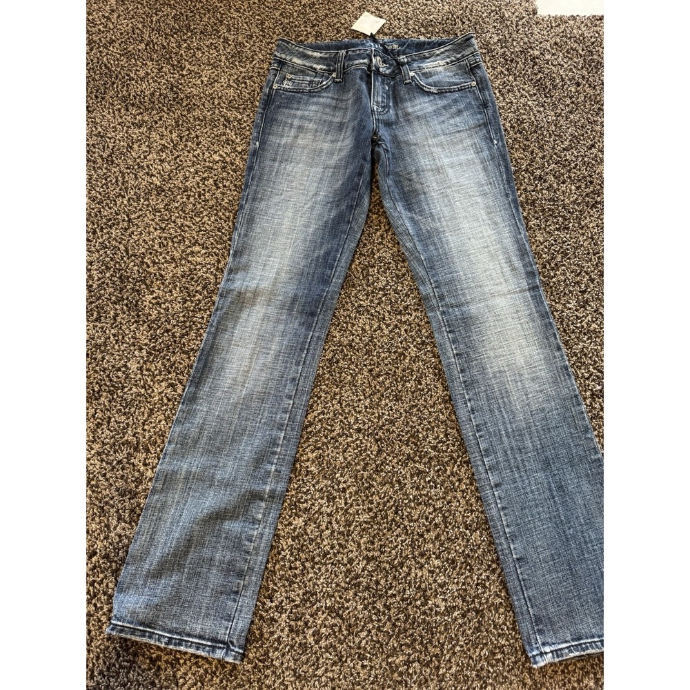 Miss Me JP4718 Embellished Diamond Pocket Jeans Sz 28 Medium Wash Straight Boot